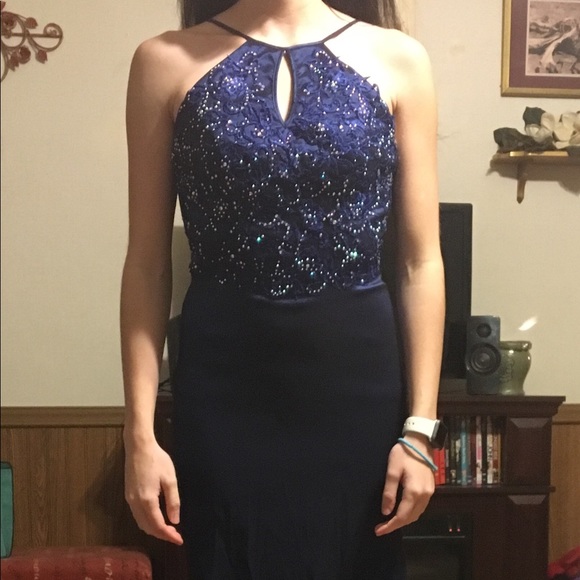 Navy Blue Formal Dress - Picture 1 of 3